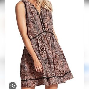 Seafolly Pink and Black Leopard Print Mini Dress